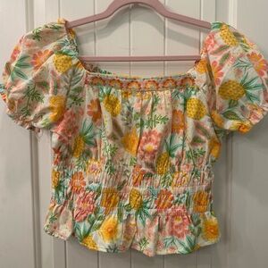 Rachel Zoe Floral Puff Sleeve Blouse sz 6 NWT Mommy and Me Collection